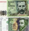 dos billetes 1000 pts españa 