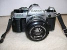 VINTAGE CANON AE-1 PROGRAM SLR CAMERA AND INSTRUCTIONS 