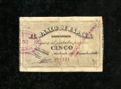 ESP::MAGNIFICO Y RARISIMO BILLETE 5 PESETAS 1936 SANTANDER !