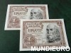 ESP::$MUNDIEURO$ PAREJA 1 PESETA 22 JULIO 1953 INVERSIÓN