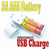 USB Charger Recharge AA AAA Ni-MH Rechargeable Battery 