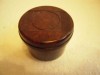 BAKELITE ART DECO POT WITH SUPER DECO LID BROWN/BLACK 