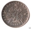 France, 5 F SEMEUSE 1988, NEUVE ! Millésime RARE ! 