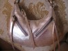 XUDE LONDON 100% GENUINE PINK LEATHER BAG GLITTERY VGC 