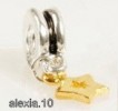 ABALORIO PARA PANDORA EN PLATA 925 Y ORO 14KT CON ROSCA 