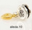 ABALORIO PARA PANDORA EN PLATA 925 Y ORO 14KT CON ROSCA 