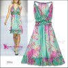 NWT Chic V-shape Flower Print Summer Dress 02054 Sz 8 