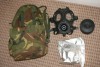 British Army S10 respirator + haversack & 2 canisters 