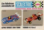 SCALEXTRIC EXIN FOLLETO NOVEDADES AÑO 76/77 