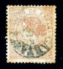 1867 ED#96 (º) 50 m. cast.amar. Fechador 1854 CARTAGENA 