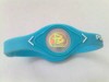 PULSERA POWER BALANCE, AZUL CON LETRAS BLANCAS, TALLA-S 