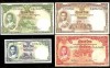Thailand, 1953-55, 1 - 100 Baht,  4 Notes, VF-UNC!! 