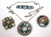 Vintage Scottish Miracle Jewellery, 3 Brooches,Pendant 