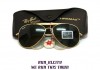 *NIB* Ray Ban OUTDOORSMAN Aviator Sunglasses GOLD/GREEN 