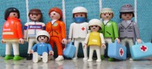 Playmobil - Moderno: lote sanitario y rescate con niños 