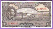 ETHIOPIA 1 DOLLAR BANKNOTE ND[1945] P12b FINE 