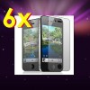6X SCREEN PROTECTOR COVER GUARD Apple iPhone 4 4G Front 