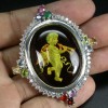 RUBY SAPPHIRE EMERALD PERIDOT 925 SILVER BROOCH/PENDANT 