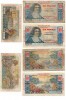 France Guadeloupe 3 Banknotes Lot 5 and 10 francs 