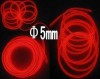 D5mm Red EL Wire Neon Light Strip String 3M+Car Driver 