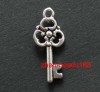 free 30pcs tibetan silver key charms pendants 24mm 
