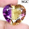 35.28ct Attractive Heart Purple&Yellow Ametrine NR! 