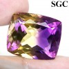 36.52ct Astonish Cushion Purple&Yellow Ametrine NR! 