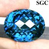 65.40ct Fantastic Oval AAA London Blue Topaz NR! 