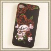 New design Skull Back Skin Case For Iphone 4G OS 4 