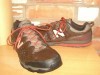 Zapatilla NEW BALANCE,piel+tejido,marrón+rojo.Talla 44. 