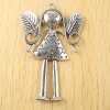 2pcs Tibetan silver young girl charm findings h1704 