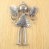 2pcs Tibetan silver young girl charm findings h1704 