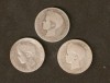 Lote de 3 monedas de 1 pts de plata,varios años 