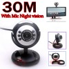 Mini 30.0 Mega Pixel 30.0M 6 LED USB PC Webcam+Mic shxt 