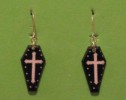 PENDIENTES CALAVERAS GOTICO PUNK POP ATAUD NEGRO GRANDE 