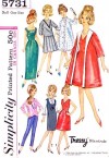 VINTAGE 1964 TRESSY BARBIE DOLL CLOTHES PATTERN 5731 