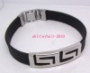 1* MEN'S RUBBER STAINLESS STEEL BRACELET JEWELRY 