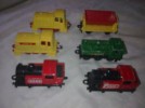 5 MATCHBOX  METAL TOY TRAINS + WAGON 