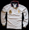 BNWT Mens G Stylish Polo Long Shirt Star M/L/XL White 