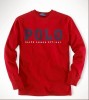 New Men's Polo Shirts Long Sleeve Red S-XXL 