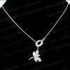 Fashion Dragonfly Pendant necklace silver N564Q 