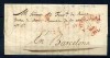  LETTRE DE PERPIGNAN 4R POUR BARCELONE ANNEE 1838 