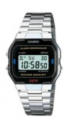 RELOJ CASIO  A163WA-1QES PLATEADO RETRO DE LOS AÑOS 80. 