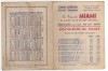 CALENDARIO CON HORARIOS DE TREN Y AUTOBUS ZARAGOZA 1954