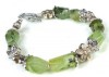 Beautiful Moss Prehnite Bracelet Silver 