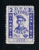 DINASTIA CARLISTA, 2 PTAS, AZUL. ALFONSO, 1937. VER 