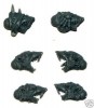 WARHAMMER BITS SKAVEN RAT OGRES - 4x RAT OGRE HEADS 