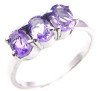 ANILLO AMATISTA Y PLATA 925 - TALLA 14 - REBAJAS !!! 