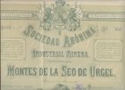 14758 SPAIN 1883 Montes de la Seo de Urgel-Scarce 