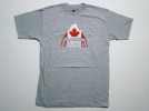 BURTON SNOWBOARDS T-SHIRT, GREY CANADA TEE, MENS SMALL 